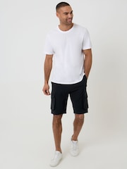 Threadbare Black Elasticated Waist Stretch Cargo Shorts - Image 3 of 4
