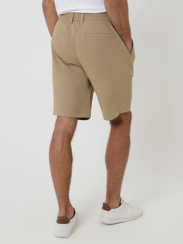 Threadbare Natural Elasticated Waist Stretch Chino Shorts - Image 2 of 4