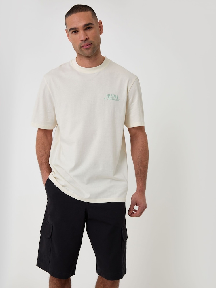 Threadbare Black Baggy Fit Cotton Cargo Shorts - Image 4 of 4