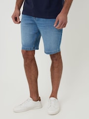 Threadbare Light Blue Denim Shorts - Image 1 of 4