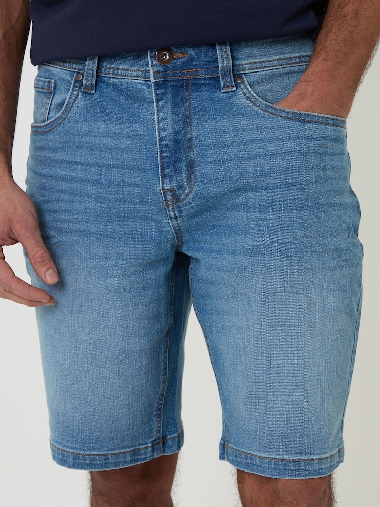 Threadbare Light Blue Denim Shorts - Image 4 of 4