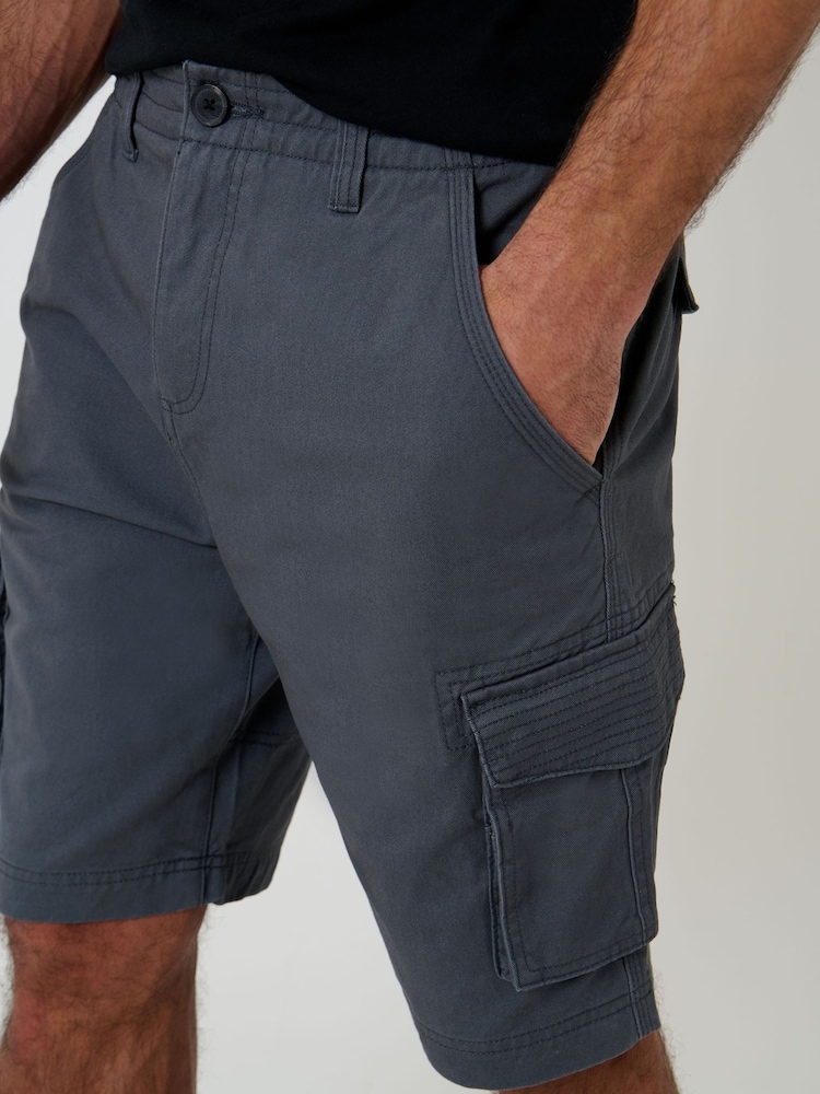 Threadbare Grey Cargo Shorts - Image 4 of 4