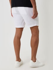 Blanco - Threadbare Shorter Length Elasticated Waist Linen Blend Shorts - Imagen 2 de 4