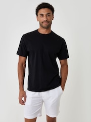Blanco - Threadbare Shorter Length Elasticated Waist Linen Blend Shorts - Imagen 3 de 4