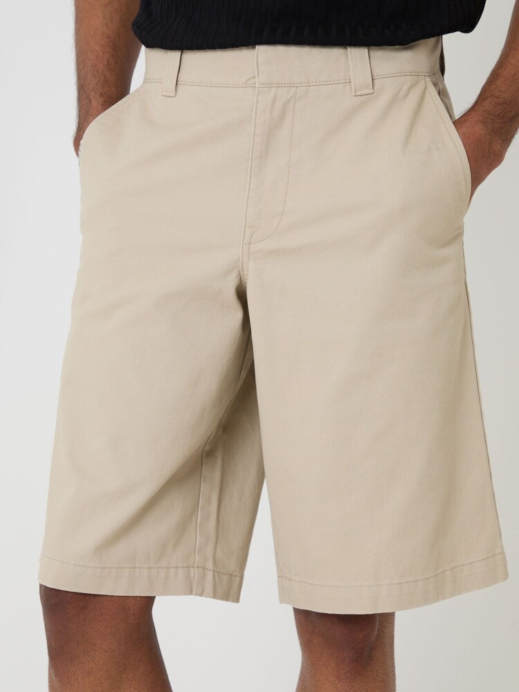 Natural - Threadbare Baggy Fit Cotton Chino Shorts - Imagen 4 de 4