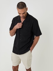 Természetes - Threadbare Len Blend Zsebes rövidnadrág - 4/ 4 kép