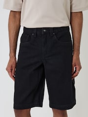 Threadbare Black Baggy Denim Shorts - Image 4 of 4