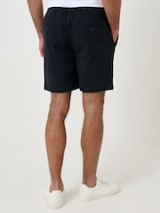 Threadbare Black Shorter Length Elasticated Waist Stretch Chino Shorts - Image 2 of 4