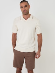 Threadbare Brown Stretch Chino Shorts - Image 3 of 4
