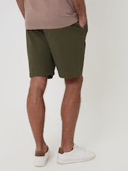Threadbare Khaki Regular Fit Stretch 3 Pocket Chino Shorts - Image 2 of 4