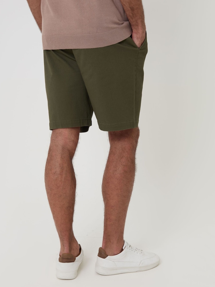 Threadbare Khaki Regular Fit Stretch 3 Pocket Chino Shorts - Image 2 of 4 Threadbare Khaki Regular Fit Stretch 3 Pocket Chino Shorts - Image 2 of 4