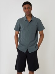 Negro - Threadbare Baggy Fit Cotton Chino Shorts - Imagen 3 de 4
