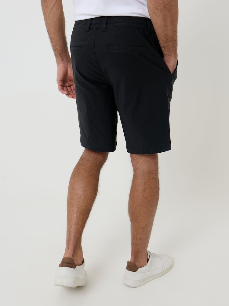 Threadbare Black Elasticated Waist Stretch Chino Shorts - Image 2 of 4 Threadbare Black Elasticated Waist Stretch Chino Shorts - Image 2 of 4