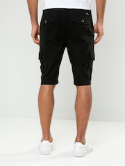 Threadbare Black Cargo Shorts - Image 2 of 4