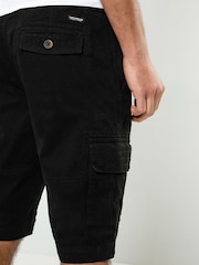 Threadbare Black Cargo Shorts - Image 3 of 4