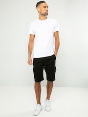 Threadbare Black Cargo Shorts - Image 4 of 4