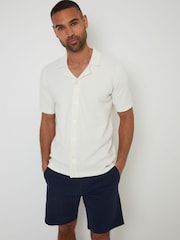 Threadbare Blue Stretch Chino Shorts - Image 3 of 4