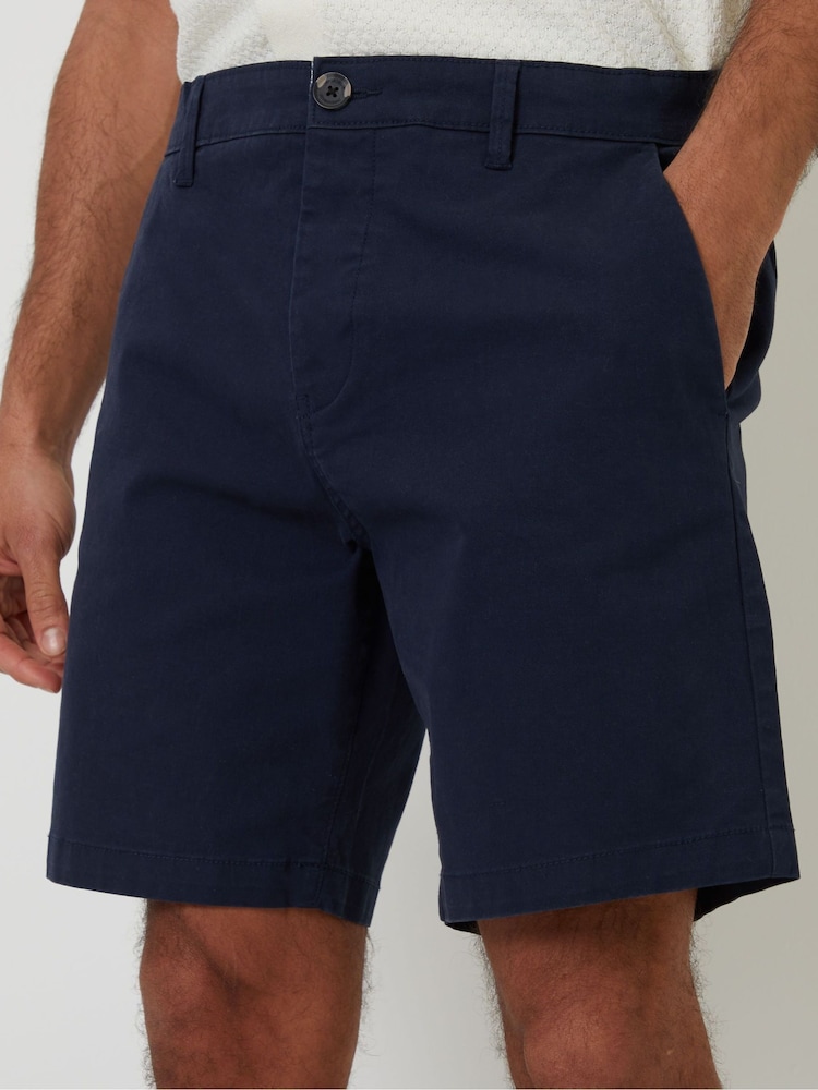 Threadbare Blue Stretch Chino Shorts - Image 4 of 4