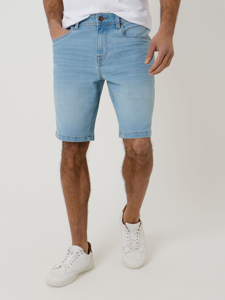 Threadbare Denim Blue Denim Shorts - Image 1 of 4