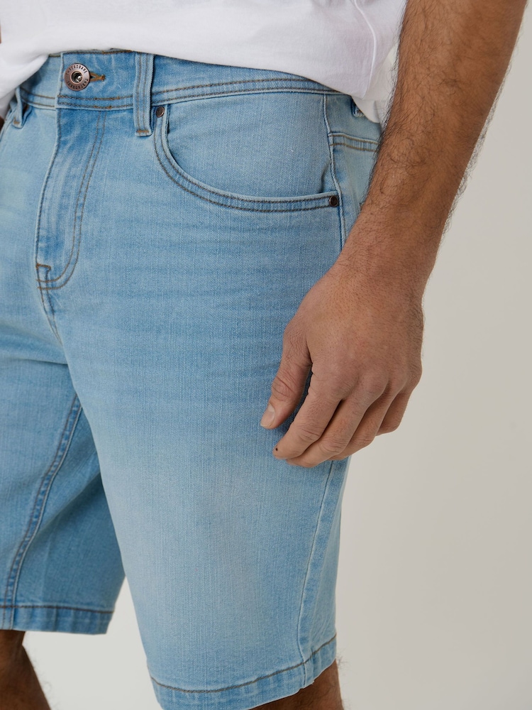 Threadbare Denim Blue Denim Shorts - Image 4 of 4