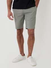 Threadbare Green Elasticated Waist Stretch Chino Shorts - Image 1 of 4