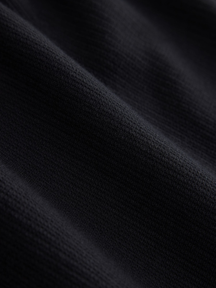 Negru - Tricouri polo Smart Texture cu croială clasică - Imaginea 8 din 8
