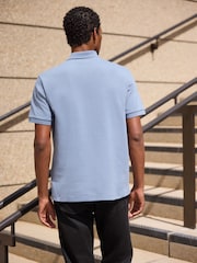 Albastru - Tricouri polo Smart Texture cu croială clasică - Imaginea 4 din 7