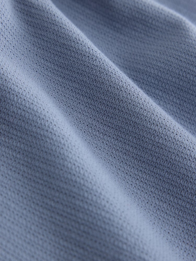 Albastru - Tricouri polo Smart Texture cu croială clasică - Imaginea 7 din 7