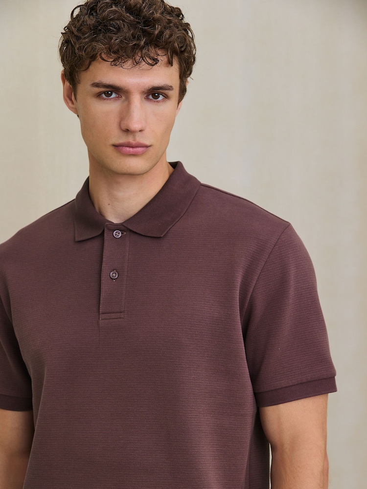 Mov lila - Tricouri polo Smart Texture cu croială clasică - Imaginea 1 din 7