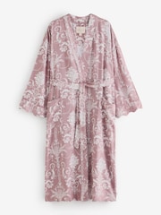 Laura Ashley Pink/Mink Josette Dressing Gown - Image 1 of 4