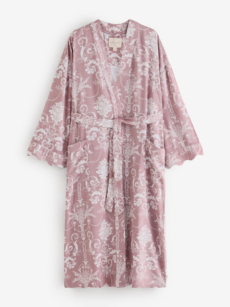 Laura Ashley Pink/Mink Josette Dressing Gown - Image 1 of 4