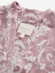 Laura Ashley Pink/Mink Josette Dressing Gown - Image 2 of 4