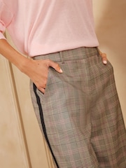 Love & Roses Grey Side Stripe Check Trousers - Image 2 of 5
