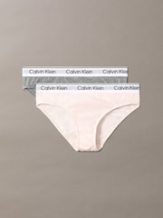 Calvin Klein Grey Modern Cotton Bikini Briefs 2 Pack - Image 1 of 1