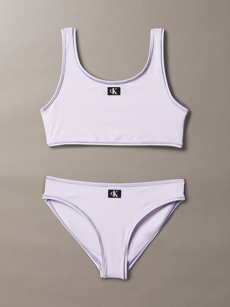 Calvin Klein Purple Bralette Bikini Set - Image 1 of 1