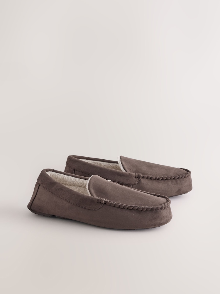 Brown Moccasin Slippers - Image 1 of 5