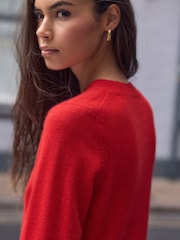 Red N.Premium Wool Crew Neck Knit Jumper - Image 4 of 7