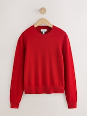 Red N.Premium Wool Crew Neck Knit Jumper - Image 5 of 7