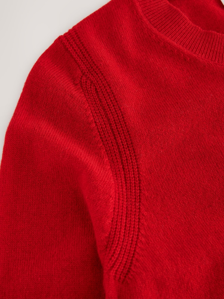 Red N.Premium Wool Crew Neck Knit Jumper - Image 7 of 7 Red N.Premium Wool Crew Neck Knit Jumper - Image 7 of 7