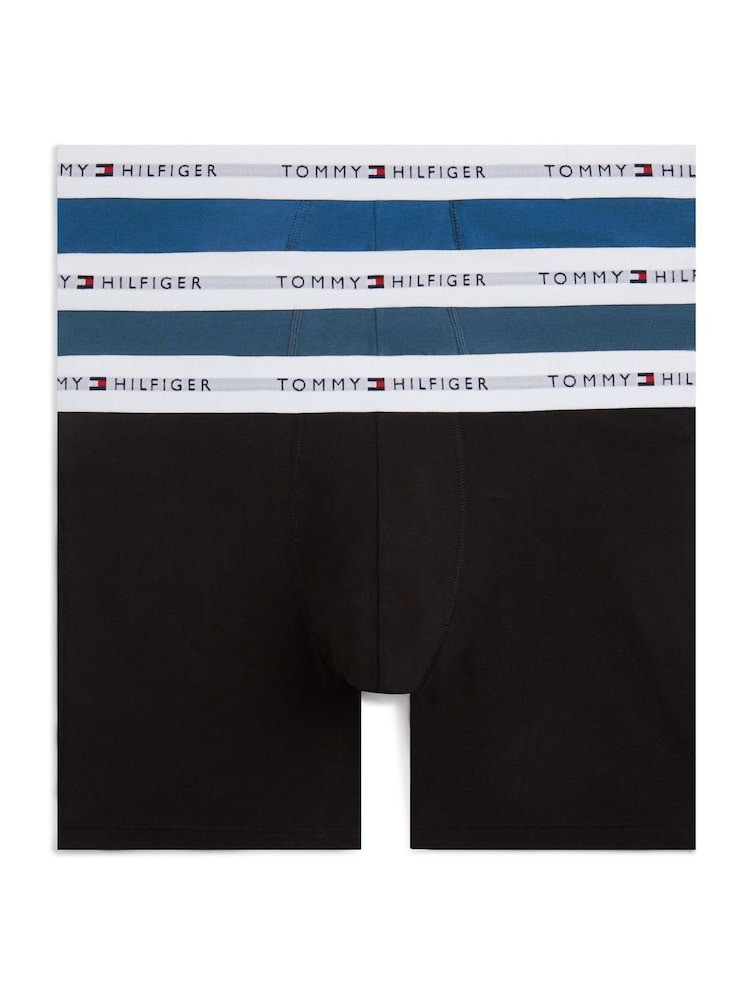 Tommy Hilfiger Blue Boxer Briefs 3 Pack - Image 1 of 6