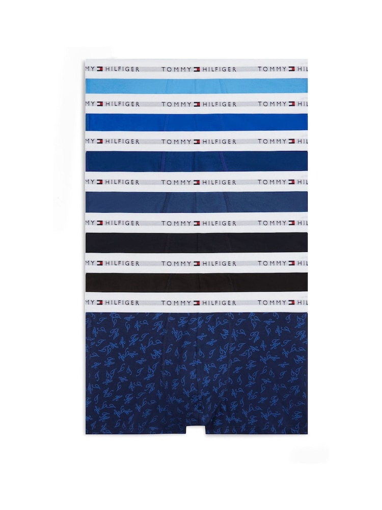 Tommy Hilfiger Black Printed Underwear Trunks 7 Pack - Image 1 of 6
