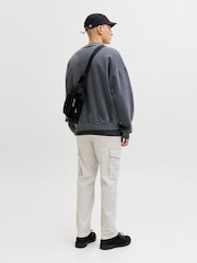 JACK & JONES Off White Cargo Trousers - Image 2 of 7