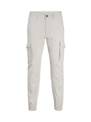 JACK & JONES Off White Cargo Trousers - Image 5 of 7