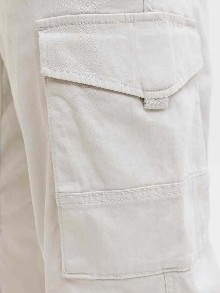 JACK & JONES Off White Cargo Trousers - Image 7 of 7