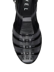 Ravel Black Leather Fisherman Sandals - Image 4 of 4