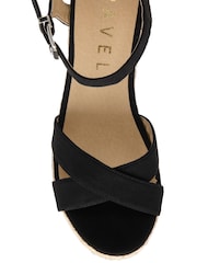 Ravel Black Block Heel Open-Toe Sandals - Image 4 of 4