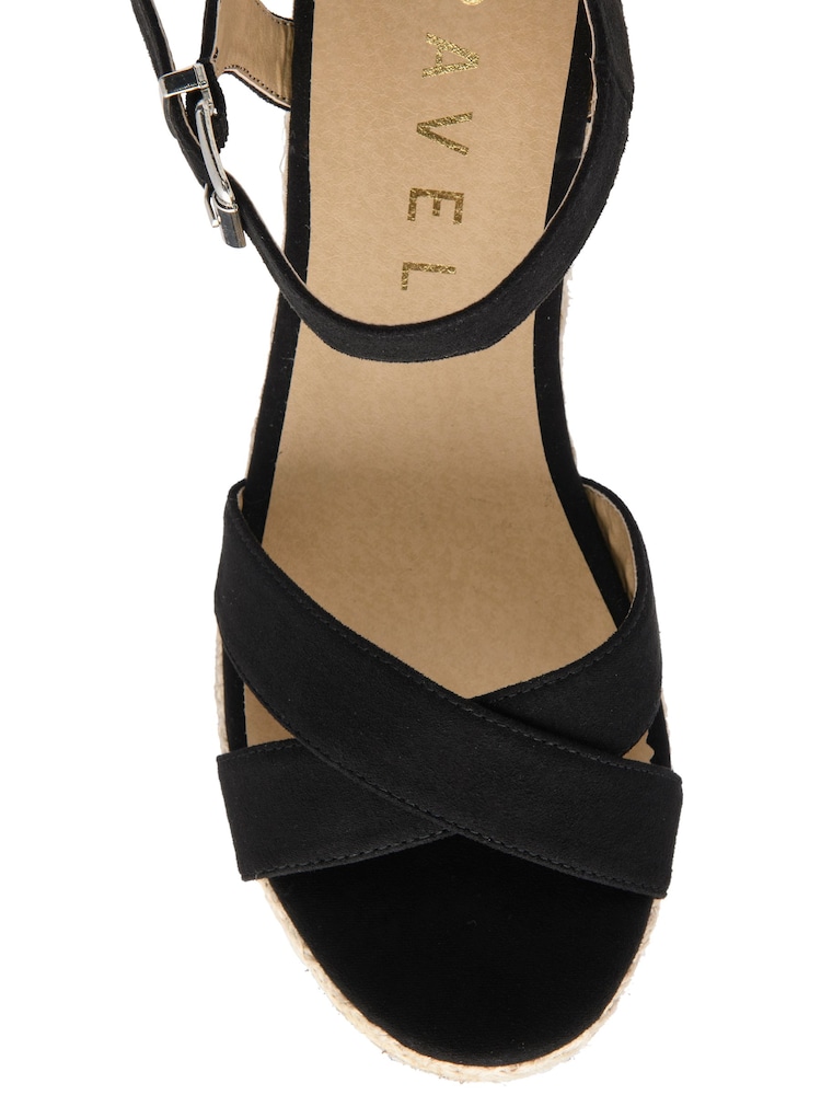 Ravel Black Block Heel Open-Toe Sandals - Image 4 of 4 Ravel Black Block Heel Open-Toe Sandals - Image 4 of 4
