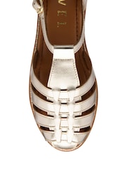 Ravel Gold Leather Fisherman Sandals - Image 4 of 4
