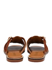 Ravel Orange Leather Mule Sandals - Image 3 of 4