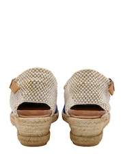 Ravel Blue Suede Espadrille Wedge Sandals - Image 3 of 4